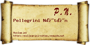 Pellegrini Nátán névjegykártya